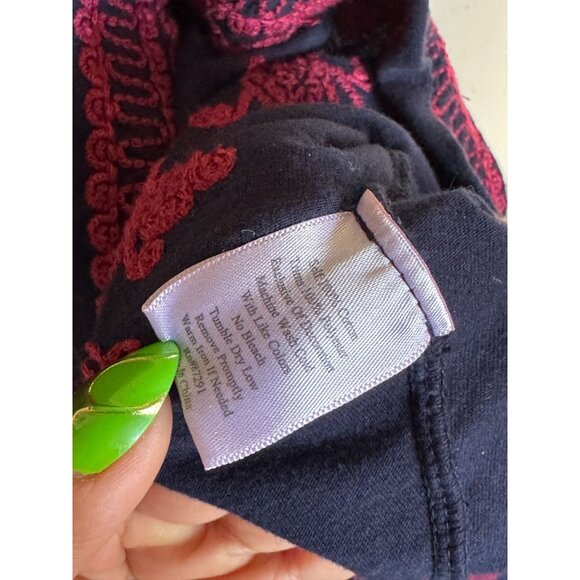 Johnny Was LA Geometric Embroidered Midi Dress 3/4 Sleeve Scoop Neck Sz Small /d - Picture 5 of 7